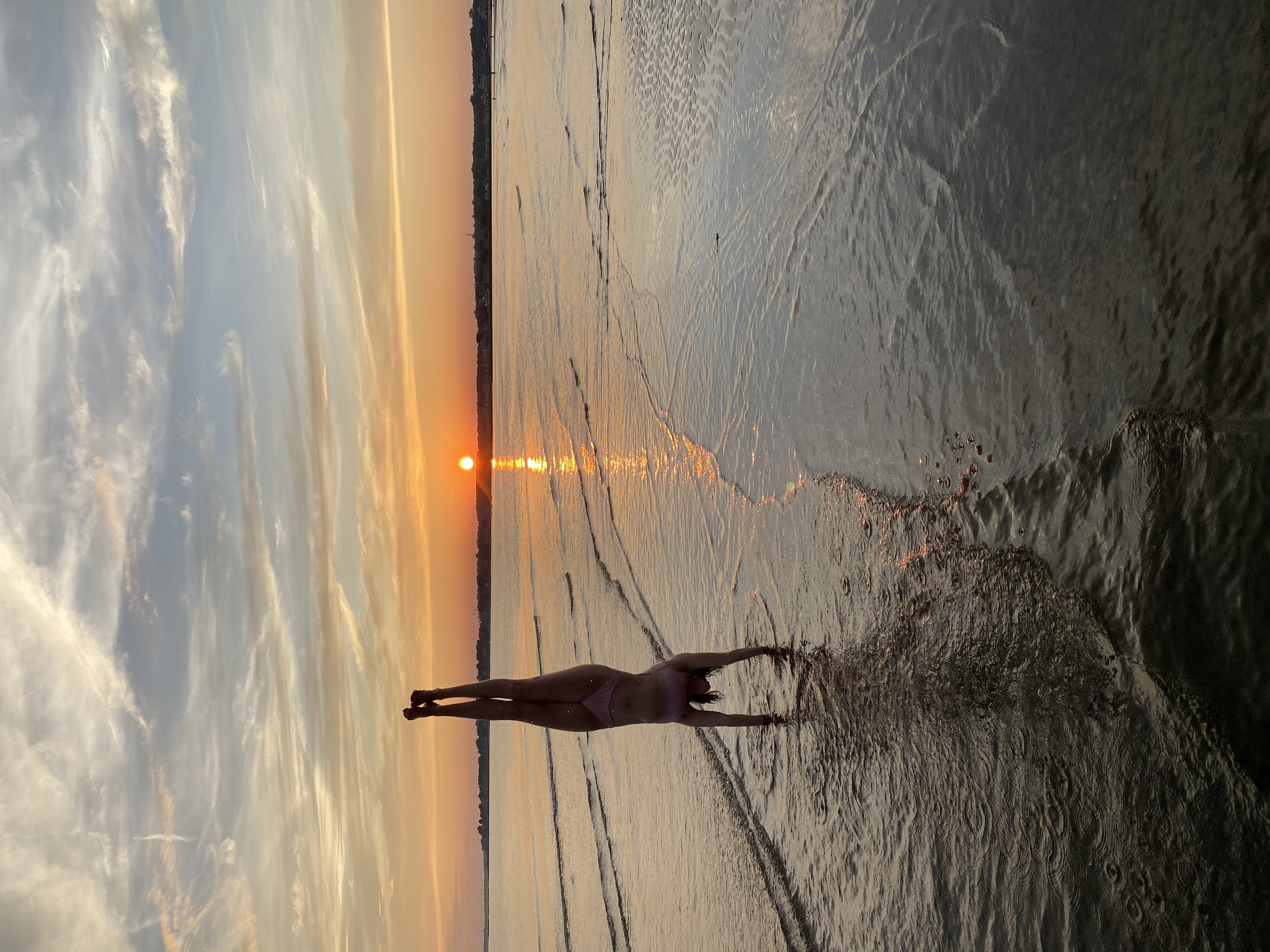 handstand on the beach